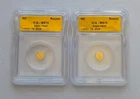Two Eagle Head ICG MS70 1/500 Ounce .9999 Gold Coins