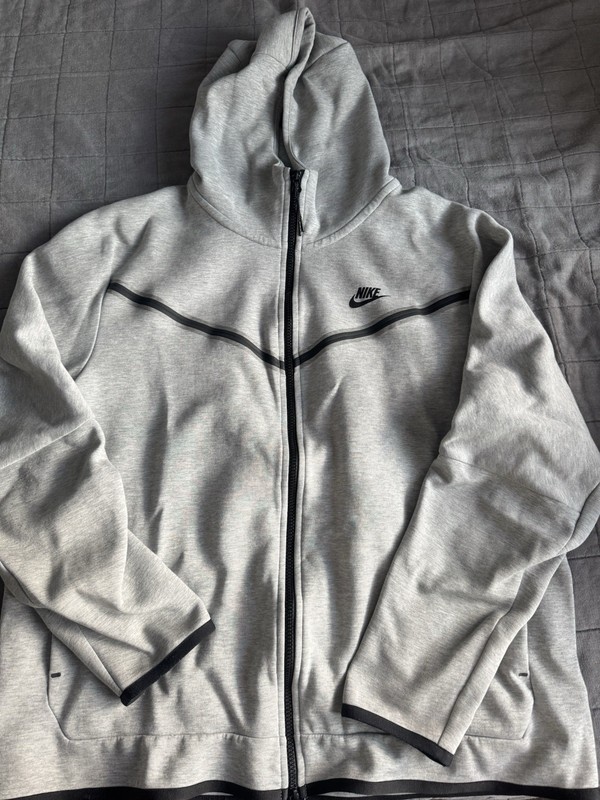 Nike Sportswear Tech Fleece Men's Full-Zip Hoodie - Dark Gray Heather/Black, XL