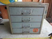 Vintage Metal Parts Organizer 4 Drawer Union Chests 410 10x12x10 Lot 25-47-D
