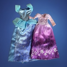 2 Disney Dresses Princess Sleeping Rapunzal Tangled Cinderella Ball Gown