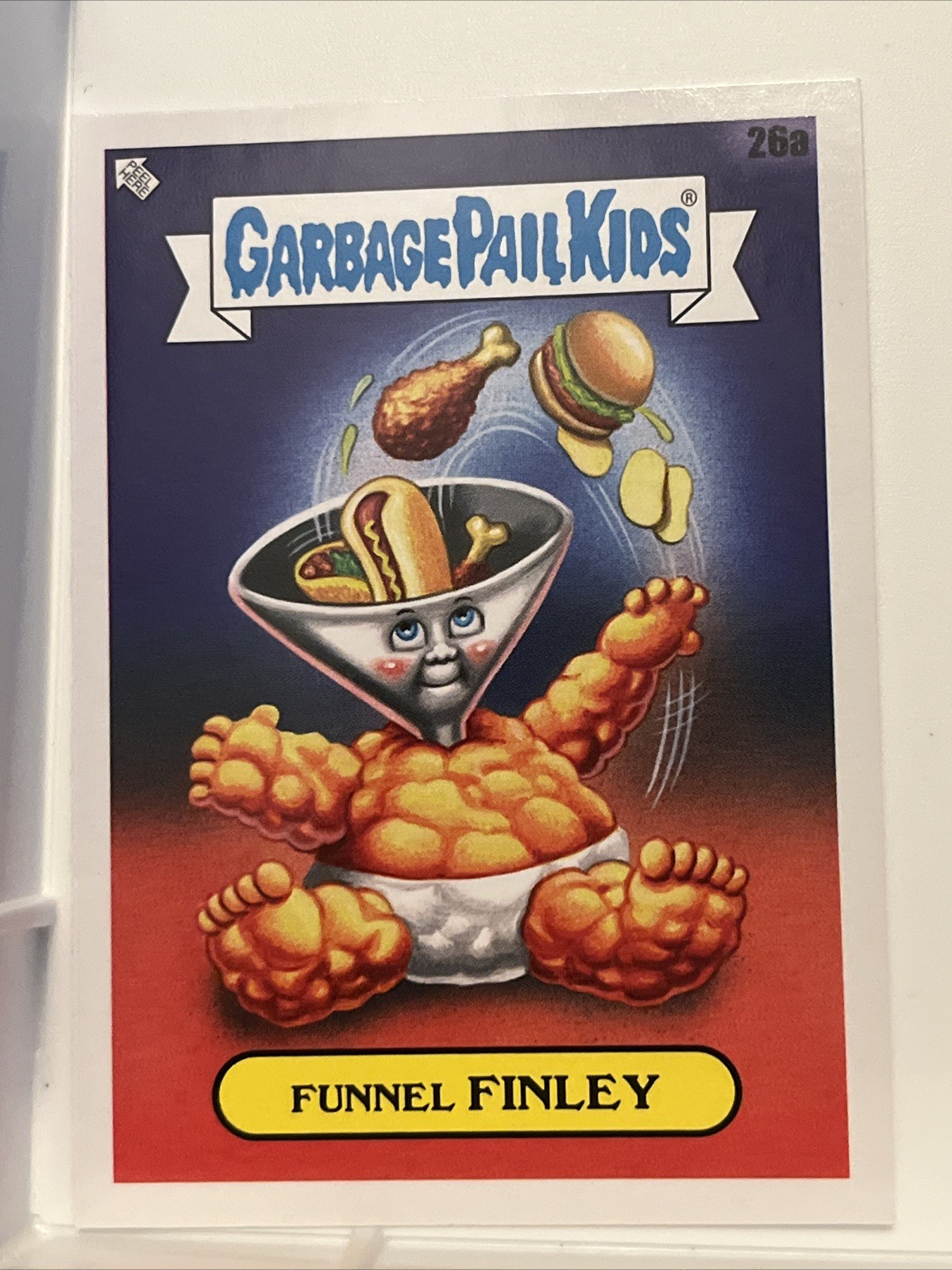 2021 Topps Garbage Pail Kids Food Fight #26a Funnel Finley with Clear Case