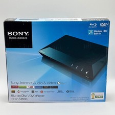 Sony BDP-S3100 Blu-ray DVD Player Built-in Wi-Fi Streaming w/ Remote, Box Works