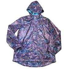 Cat  Jack Medium 8/10 Navy Multicolor Shark Hooded Raincoat