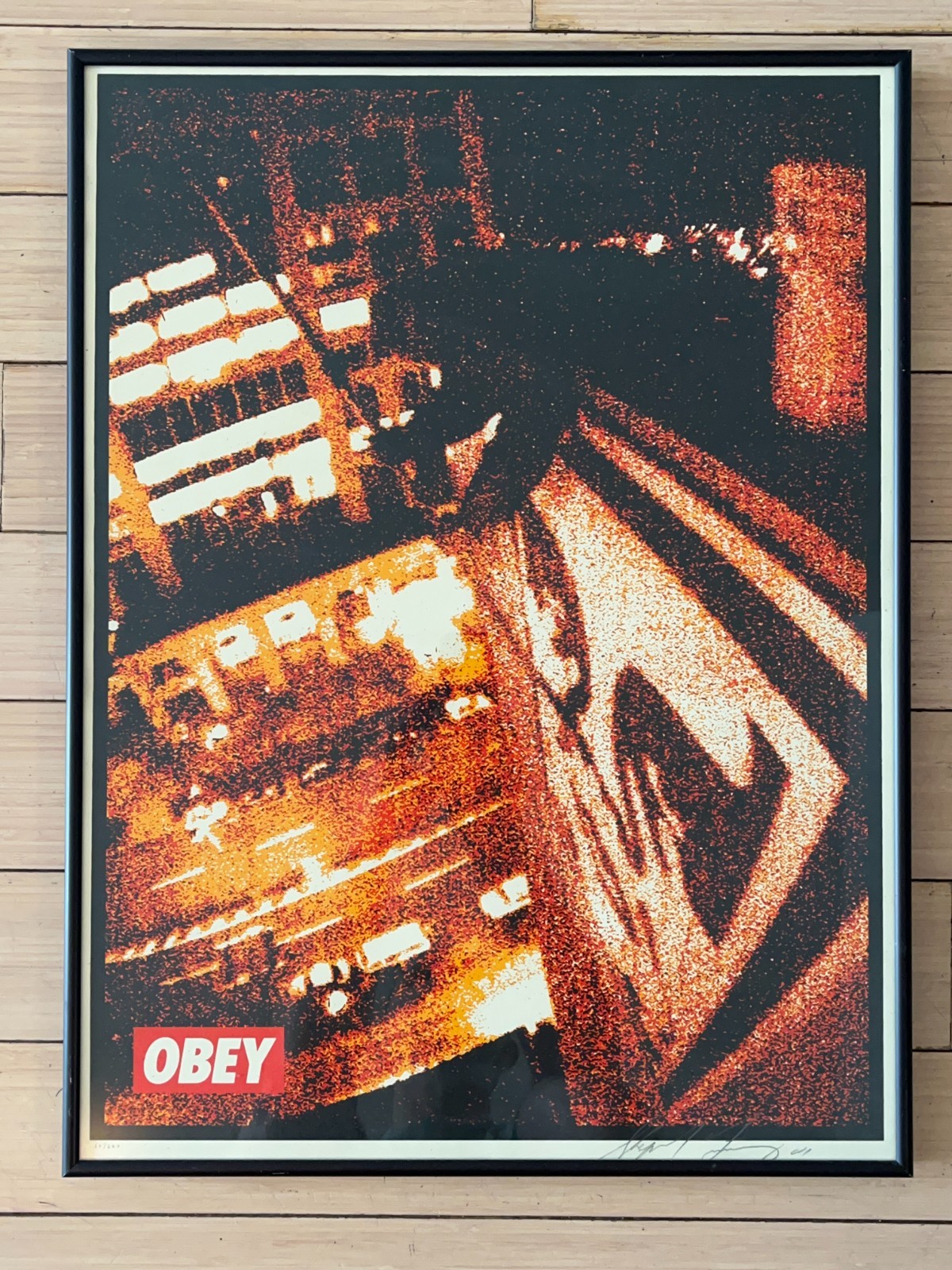 Shepard Fairey Tokyo Roof Print OBEY - 2001 - 60/200 Signed Limited Rare