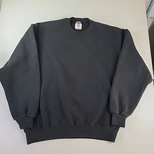 Vintage Sweatshirt Jerzees Mens XL Black 90s Super Sweats Made In USA