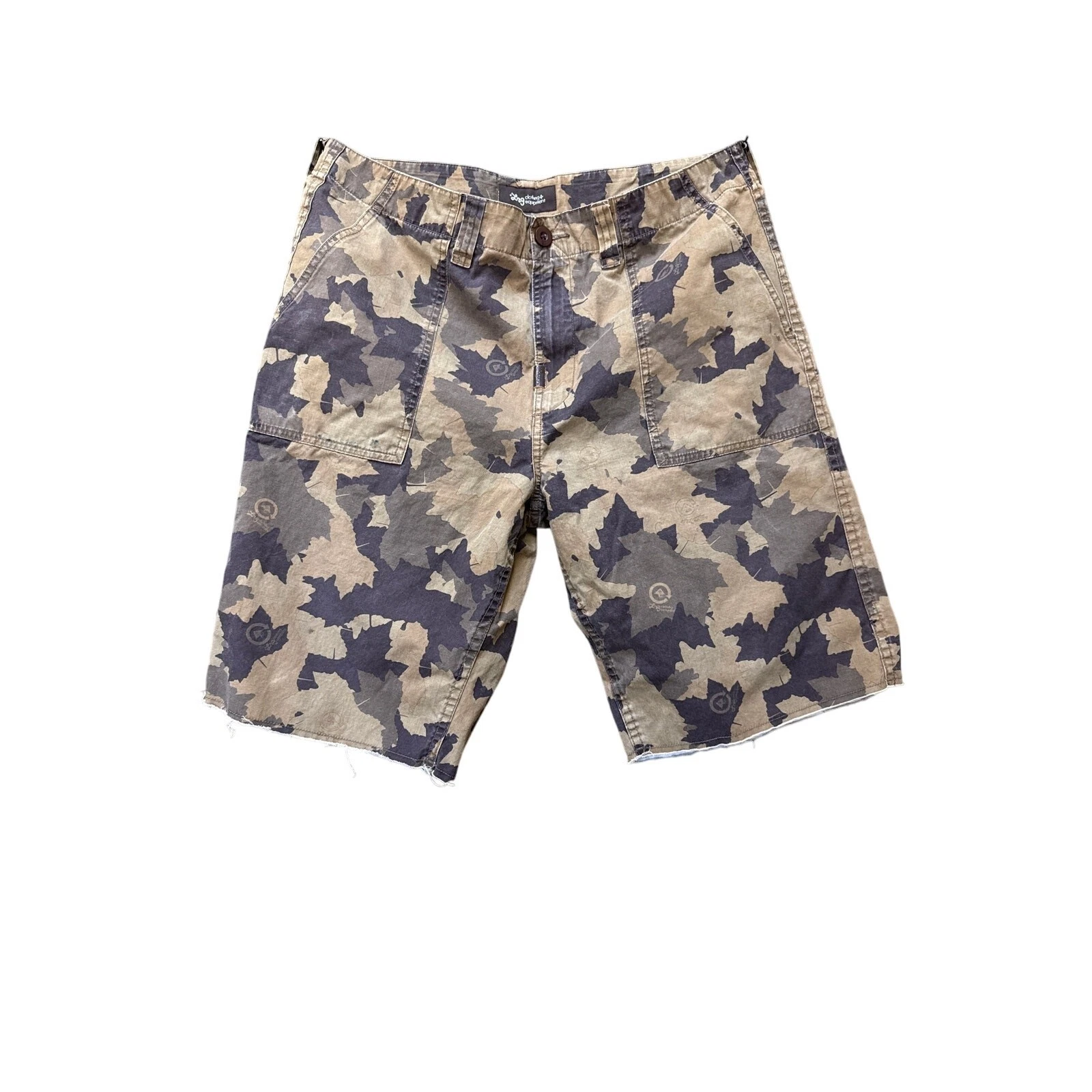 Lng Camo Cargo Shorts Mens 36 100% Cotton Utility Outdoor Style