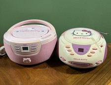 Hello Kitty CD Player Radio Lot of 2 - Parts Or Repair