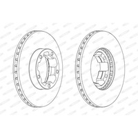 Ferodo 2X Bremsscheibe Vorne Ø276 Mm BelüFtet FüR Nissan Cabstar E Tl_ Vl_