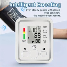 Digital Upper Arm Blood Pressure Monitor Automatic BP Heart Rate Machine