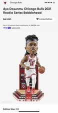 Ayo Dosunmu Illinois Illini Chicago Bulls Bobblehead NIB New In Box. Only 222!