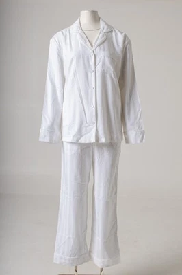 MARKS & SPENCER M&S Autograph Pure Cotton Sateen Striped Pyjama Set RRP £45