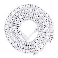 25ft Coiled Landline Phone Cord Tangle-Free, Ready to Use for Home Office