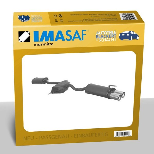 Imasaf Auspuff Sportauspuff Ab Kat FüR Fiat Bravo (182) 1.8 Gt 2X90Mm-image