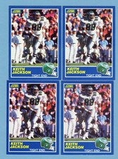 LOT OF (4) KEITH JACKSON ROOKIES NM/MT EAGLES TE LISTE AS 84 ON BACK