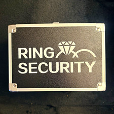 Wedding Ring Bearer Box Black/Silver Metal Briefcase Case Handle Latch Closure