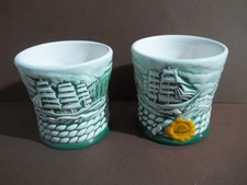 2 Cutty Sark Whiskey Ceramic Glasses