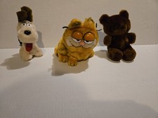 Vintage 80s Garfield Plush Dakin Lot Odie, Pookie, Garfield Jim Davis
