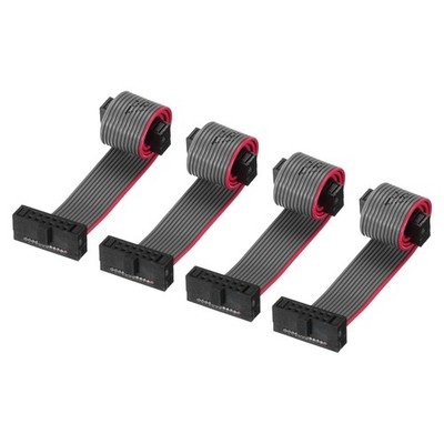 4 Pack IDC 12Pin Flat Ribbon Cable 1.27mm Pitch FC to FC Connector 10cm Length