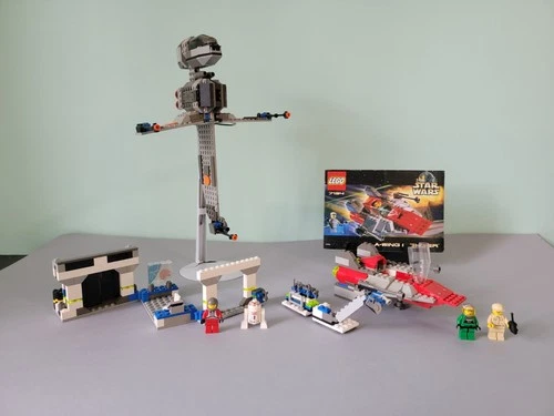 2 Lego Star Wars 2000 Sets - 7134 A-Wing & 7180 B-Wing at Rebel Control Center