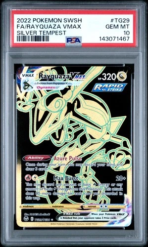 2022 Pokemon Silver Tempest Rayquaza Vmax Full Art #TG29 PSA 10 Trainer Gallery