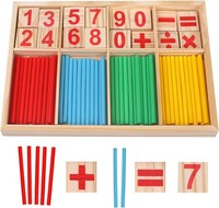 Montessori Mathe-Spielzeug Holz RechenstäBchen Zahlenlernen PäDagogisch FüR