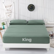 Grounding Bed Sheet King Size Organic Cotton Silver Fiber Conductive for Bett...