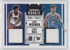 2020 Panini Contenders Rookie Ticket Dual Swatches James Wiseman LaMelo Ball n6y
