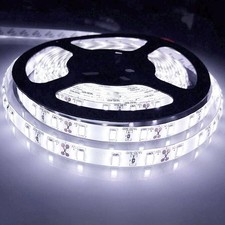 16ft Super Bright Cool White 6000k 5630 Smd 300 Led Strip Lights Flexible Dc 12v