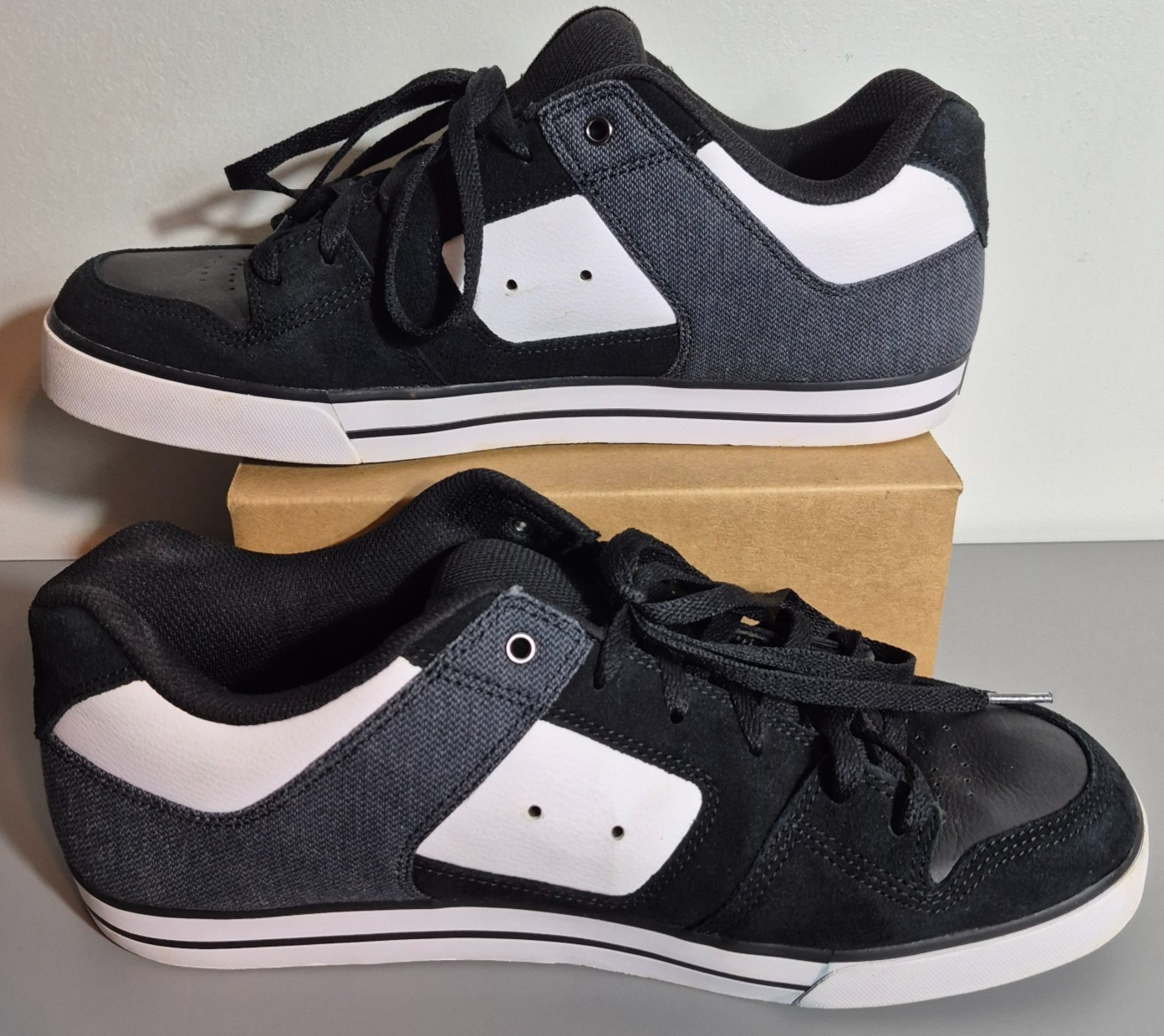 SAOLA DC Shoes Uomo PURE Taglia 14 Nero Bianco Skate