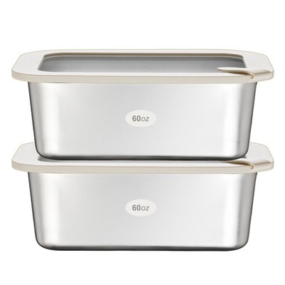 Food Containers Stainless Steel Glass Lid Airtight Leakproof Set Urban Green