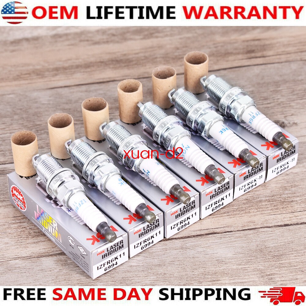 6PCS NGK Iridium Spark Plugs IZFR6K11 for Acura OEM V6 Accord MDX TL RL USA