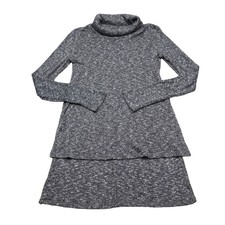 Shelly Dress Womens S Gray Long Sleeve Turtleneck Stretch Pullover Sweater Dress