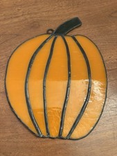 Handcrafted Stained Glass Suncatcher HALLOWEEN PUMPKIN