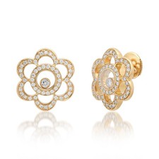 Chopard Happy Diamonds 18K Yellow Gold Flower...