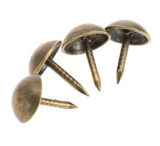 100 Pcs Bronze Round Head Nails Vintage Decorative Tacks Brass Small Size