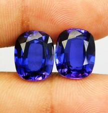 Certified 14.25 Ct Natural Purple Blue Tanzan...