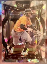 Panini 2025 Select Baseball Nick Kurtz Oakland Rookie Prizm Concourse #63 Card