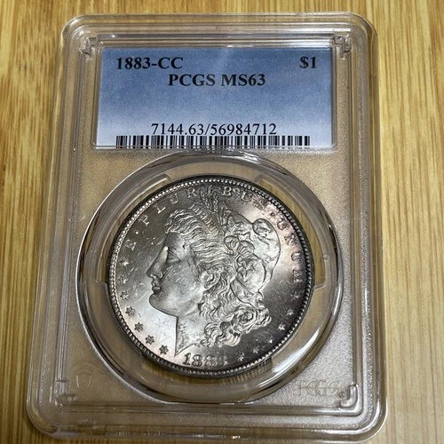 1883-CC MORGAN SILVER DOLLAR - MS63 PCGS CARSON CITY Nice Toner