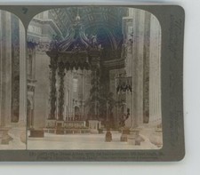 St Peter's Church Great Altar 95ft High Rome Italy Underwood Stereoview