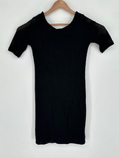 Banana Republic Women’s Black Pencil Sz 4 Dress Stretch Lined Mesh U3