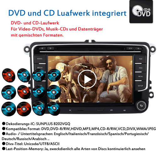 2DIN Autoradio NAVI DVD DAB+ Für VW Golf 5 6 PLUS Touran Passat B6/B7 Tiguan BT - Bild 4 von 15