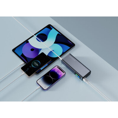 revolt Powerbank, 20.000 mAh, 130 W, OLED-Farbdisplay, PD 100 W, USB-A 30 W
