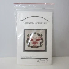 NEW DONNA LEE Counted Cross Stitch Kit Country Courtship SEALED USA Doves Heart