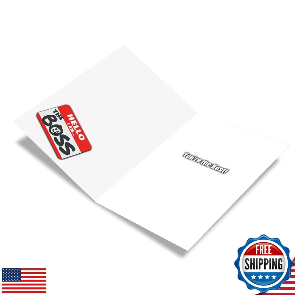 NobleWorks - Tarjeta de felicitación de agradecimiento (jefe) con sobre de 5 x 7 pulgadas (1 tarjeta) Foto 2 de 4