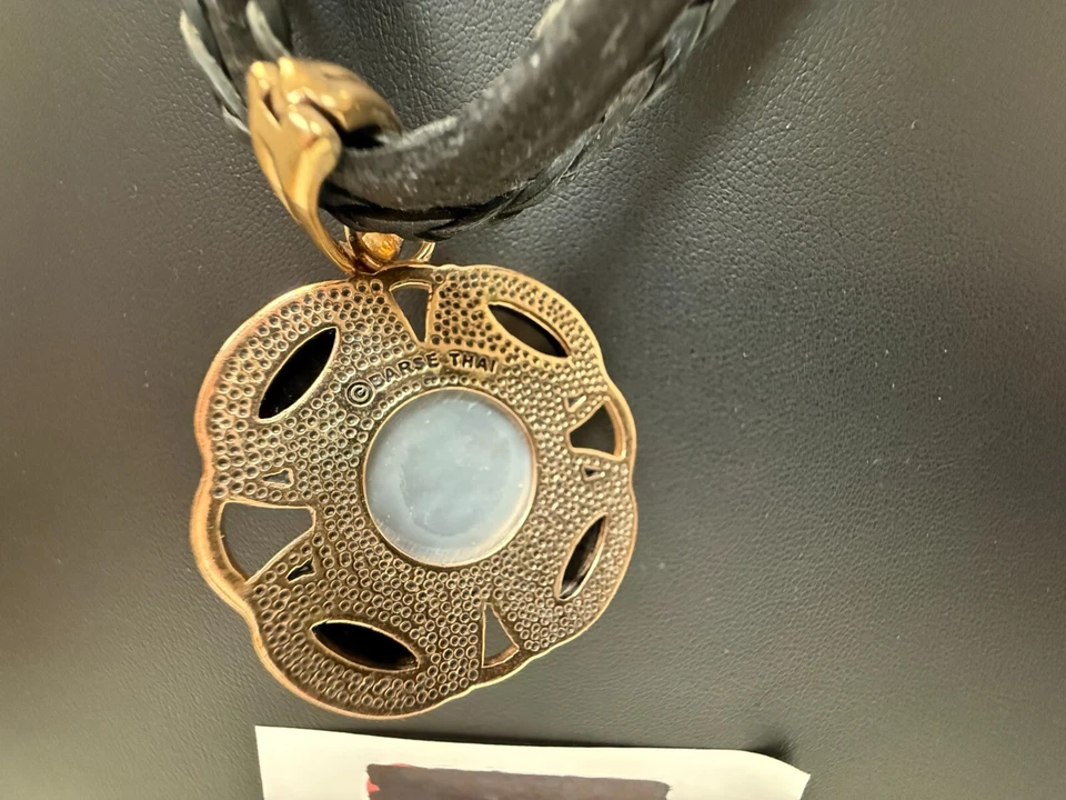 HSN - Barse - Collar de cordón de cuero con colgante de cristal Foto 4 de 4