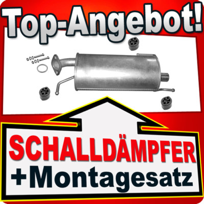 Endschalldämpfer für OPEL AGILA B SUZUKI SPLASH 1.0 1.2 Auch LPG Auspuff Endtopf