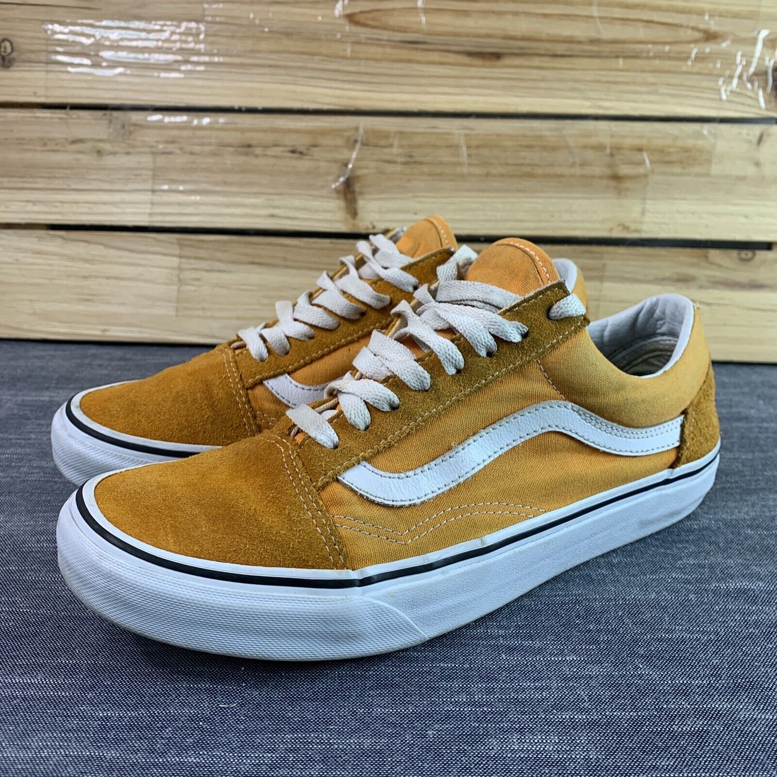 Vans Old Zapatos Patín Amarillo Mostaza 751505 Hombres 8 9.5 | eBay