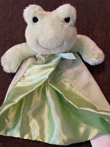 New Baby Essentials Green Frog Lovey Plush Silky Security Blanket 2010 - Picture 6 of 7