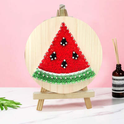 Wizardi Watermelon Slice String Art Kit with Stand. Simple Decorative DIY Str...