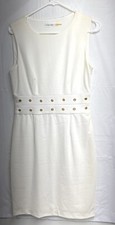 CALVIN KLEIN PENCIL DRESS WHITE SIZE MEDIUM
